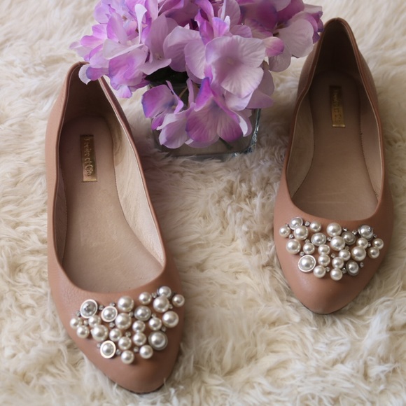 Louise et Cie Shoes - Louise et Cie Arella Faux Pearl Detail Flats